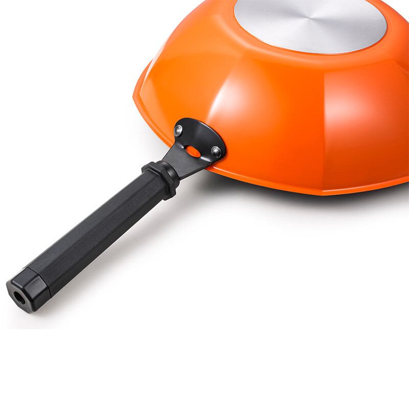 康巴赫-锦厨八角不粘锅精铁材质32CM带锅盖平底少油烟炒菜锅电磁炉LPB-BJ32高清大图