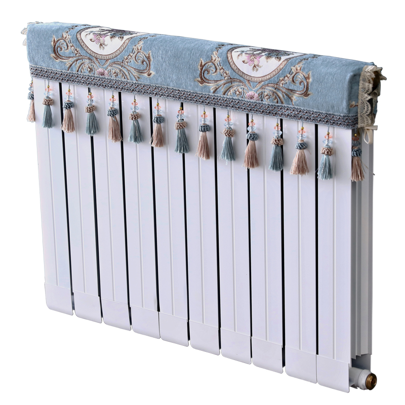 欧式暖气片罩装饰罩子布艺防尘套老式遮挡盖布遮挡帘保护套卫生 凌云咖色 长度140cm*厚度10cm*高度(含穗)20cm高清大图