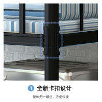 绵冠MIANGUAN钢制双层床宿舍公寓床上下铺员工高低铁床铁架子床学生双人床黑色
