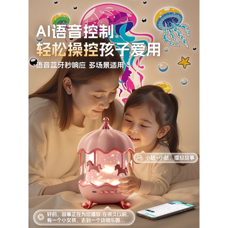 女孩子儿童玩具2025火爆新款生日礼物益智3岁6小女童的星空投影灯高清大图