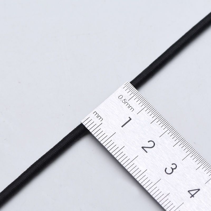 躺椅绳子橡筋高弹力耐用橡皮筋加粗牛筋绳跳皮筋黑|黑色3毫米宽10米