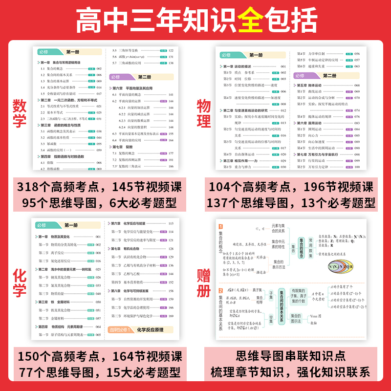 [文科6本套]语数英政史地 高中通用 [正版]2024高中基础知识大全政史地数理化基础知识手册高中数学物理化学知识清单高
