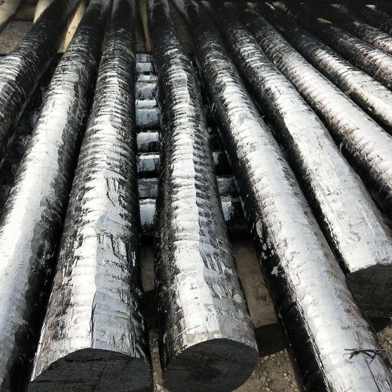 茉冉 浸油木杆 Φ12-18cm*6-8m/立方米高清大图