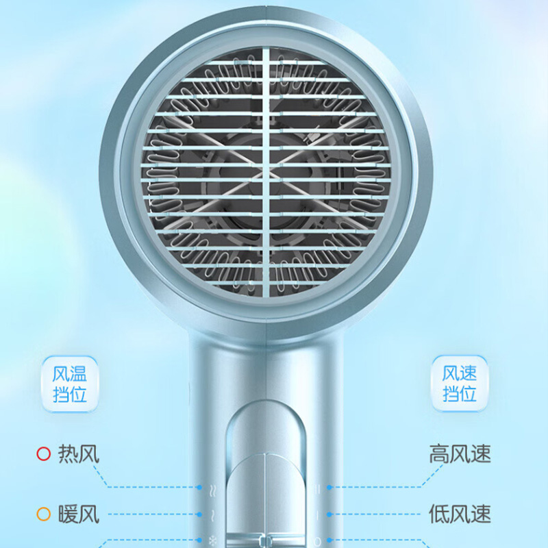 美的电吹风负离子护发家用高速吹风舒适大风量速干FJ112高清大图