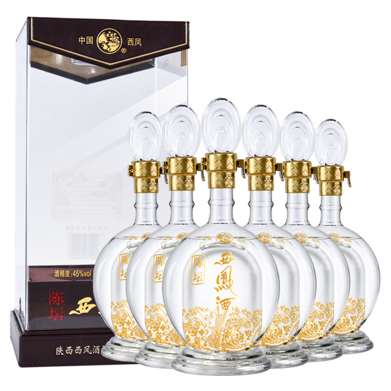 西凤酒陈坛v3045度500ml6瓶整箱凤香型白酒