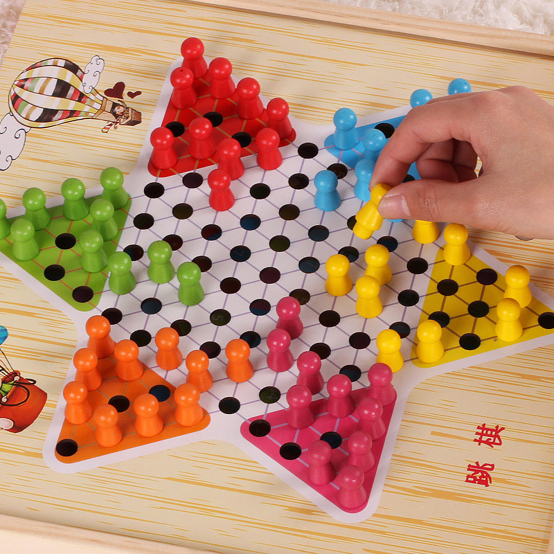 大号飞行棋游戏棋儿童跳跳棋多功能蛇棋斗兽棋小学生成人棋类 新款大号抽屉式二十二合一