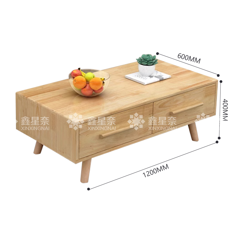 鑫星奈XXN4022316 实木茶几现代简约长茶几 1.2米高清大图