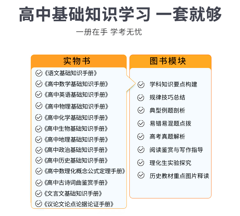 高中地理基础知识手册 高中通用 [正版]2023新版高中语文基础知识手册高一高二高三高考知识清单数学英语物理化学生物政治高清大图
