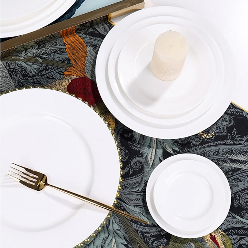 铁斯特 骨瓷餐具 平盘 浅盘 TST-G009(8寸)高清大图