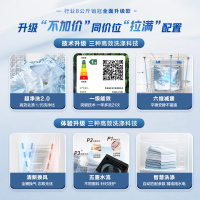 海尔(Haier)8公斤 家用 全自动波轮洗衣机 自编程 洗漂脱可调 政府补贴 清新换风 1级能效XQB80-Z10B0