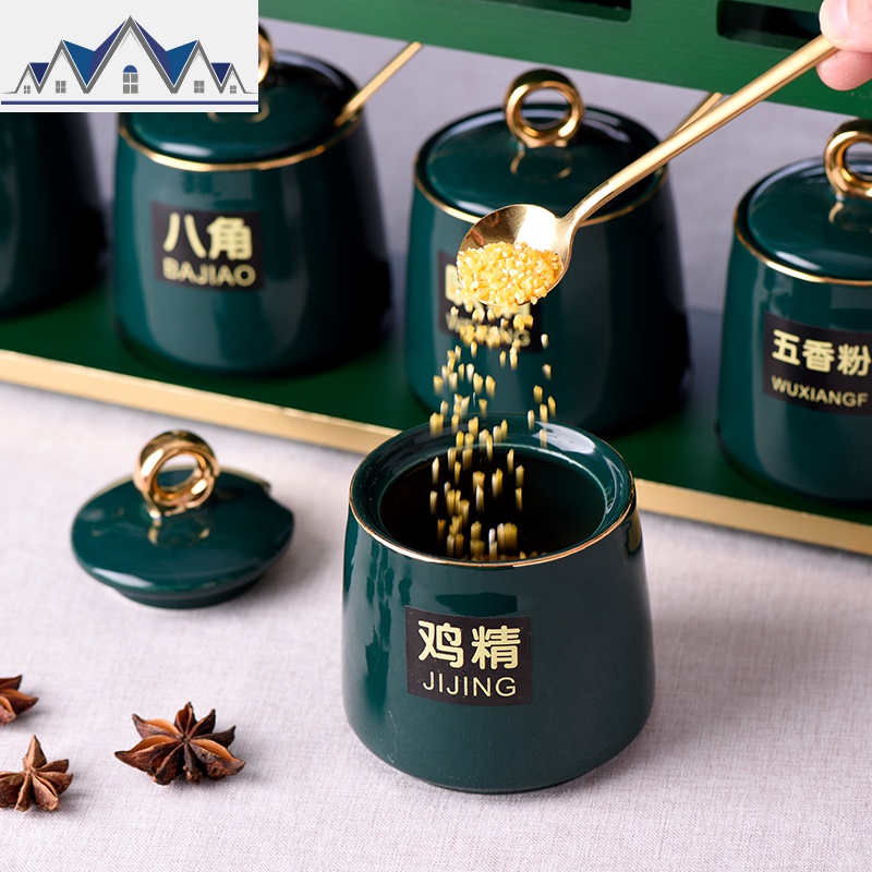 轻奢调料盒厨房用品家用调味罐调料油瓶调料瓶北欧收纳盒套装组合 三维工匠高清大图