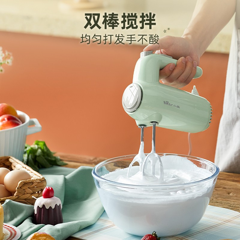 小熊(Bear)打蛋器 电动打蛋机 迷你奶油奶盖打发器 烘焙手持式搅蛋搅拌器 带收纳盒 DDQ-B01F7高清大图
