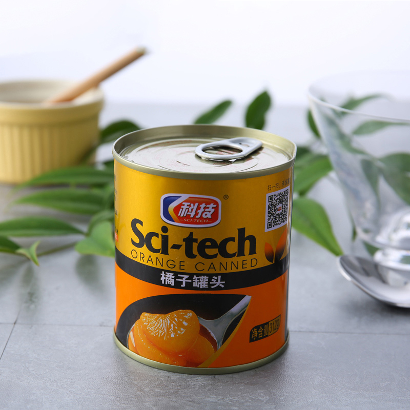 科技牌(SCI-TECH)糖水橘子罐头312g 桃子水果罐头 休闲食品 烘焙辅料 零食方便速食 自热火锅伴侣 饮料