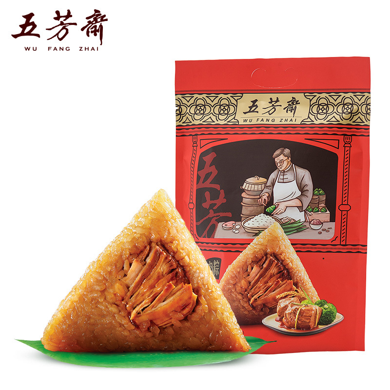 五芳斋粽子肉粽100g*6嘉兴特产家庭装速食早餐早饭真空散装新鲜大肉粽子