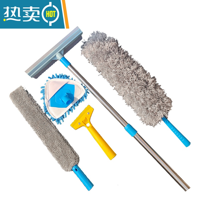 敬平擦玻璃器家用双面擦高楼双层洗窗户清洁工具伸缩杆高层地刮水器 擦玻璃器高清大图
