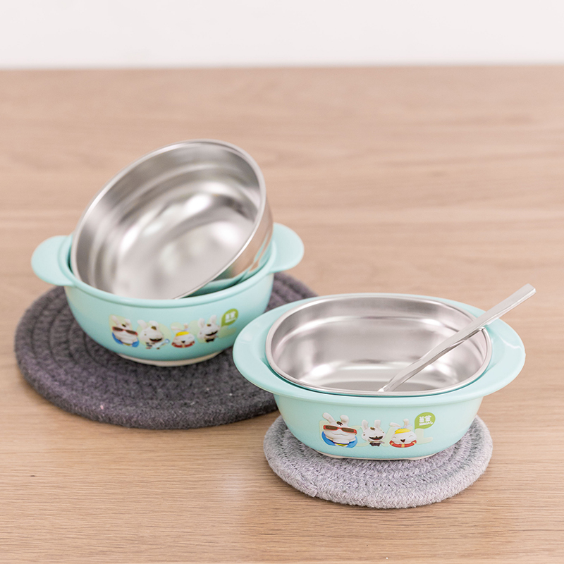 名创优品（miniso） 萌兔不锈钢儿童多用碗 可爱卡通吃饭汤碗其它/送儿童/礼品高清大图