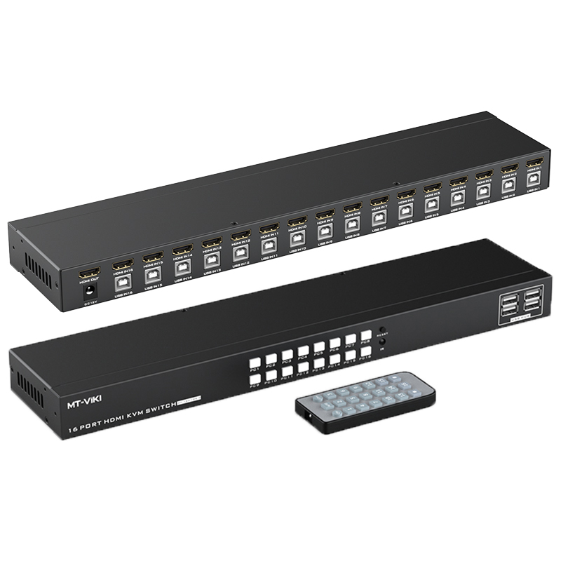 迈拓维矩 MT-1601HK-C 高清kvm切换器16进1出hdmi多电脑共享usb键盘鼠标显示器切屏器4k高清大图