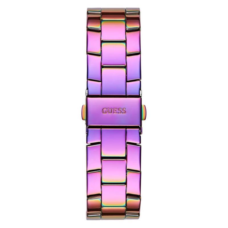 盖尔斯(GUESS)女士石英表时尚简约 quartz手表青春紫色表盘