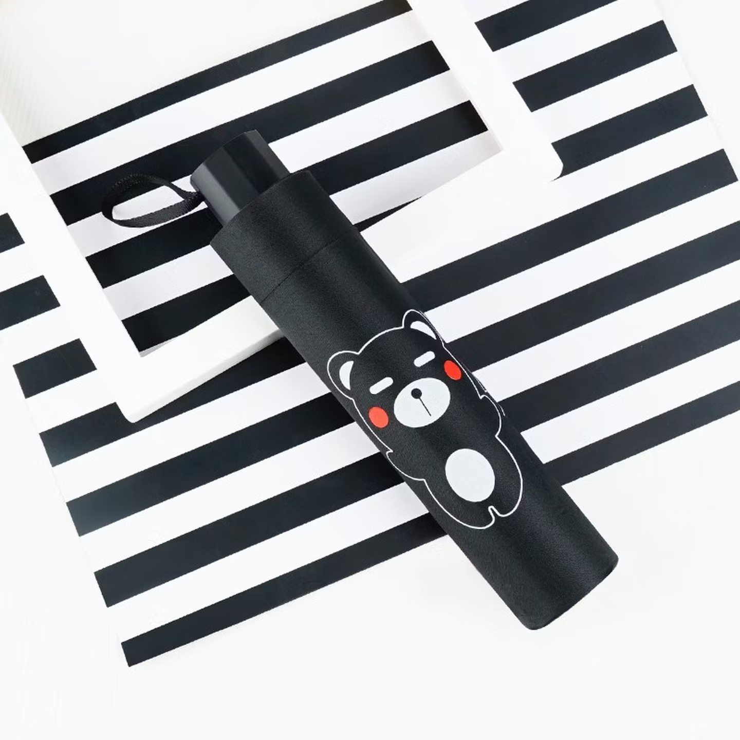 红叶 三折伞57CM*8K呆呆熊D7434高清大图