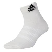adidas阿迪达斯男女运动袜子到脚踝白色三双装