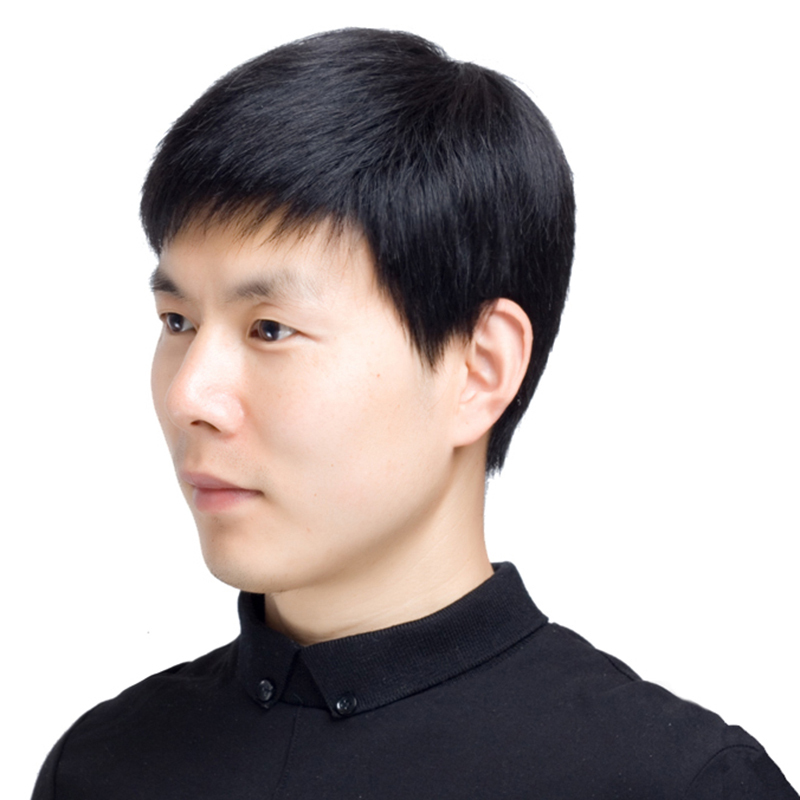 艾丝菲男假发中老年真发短直发帅气逼真假发套假发男士真人头发