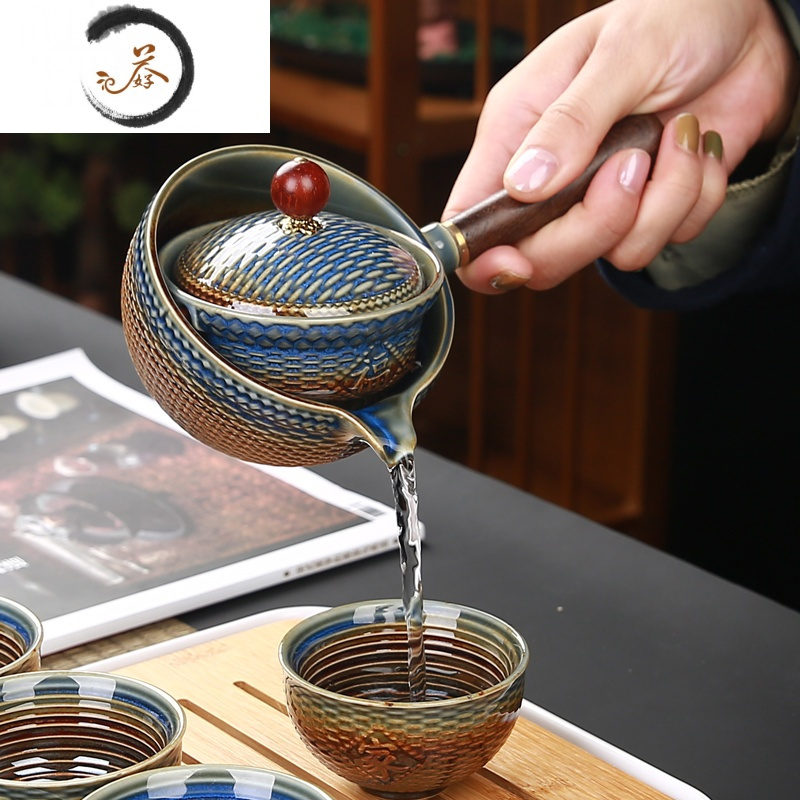 haoyangdao懒人泡茶器逍遥泡功夫茶壶侧把壶陶瓷旅行茶具便携式小套装