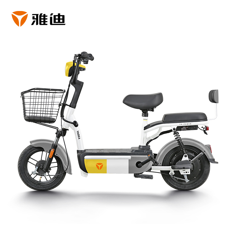 雅迪yadea新国标3c电动自行车尚彩两轮学生成人电瓶车代步电动车48v12