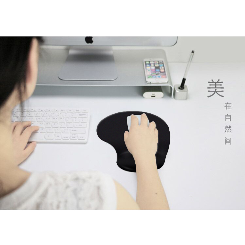 [精选]护腕鼠标垫 记忆棉人体工学游戏办公加厚加大手腕托腕垫22.5*19.5