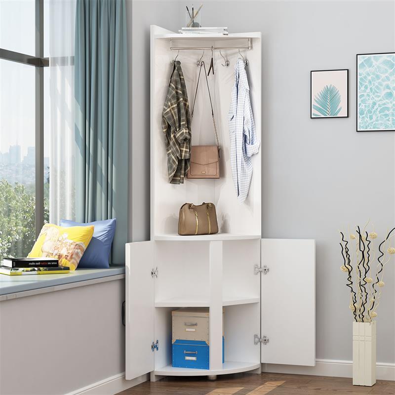 角柜衣架转角衣柜边柜侧柜衣帽架挂衣架墙角柜拐角柜三角边角卧室