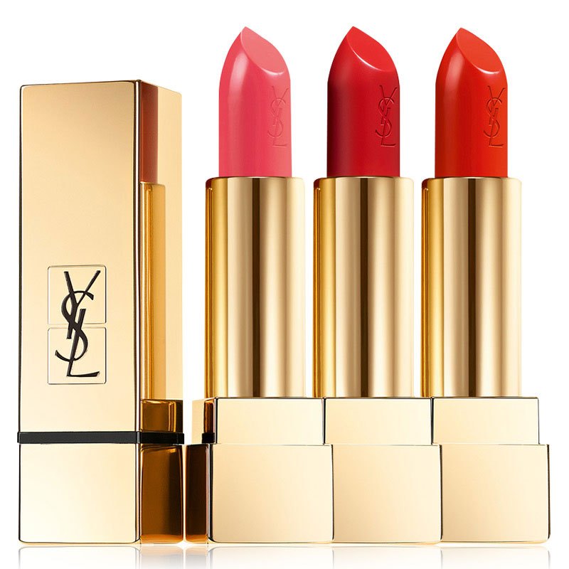 YSL圣罗兰方管口红唇膏 迷魅纯漾亮采方管口红 211#粉调西瓜红 3.8g