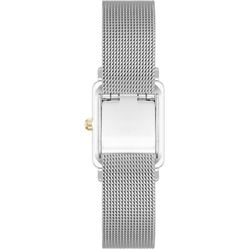 Anne Klein 女士手表 Genuine Diamond Dial 时尚石英女表 钢带甜美小方表