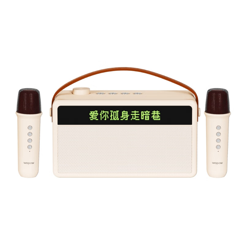 沃品 AP09无线蓝牙5.3歌词音响自带双麦克风续航时间长音效好小巧便携户外高清大图