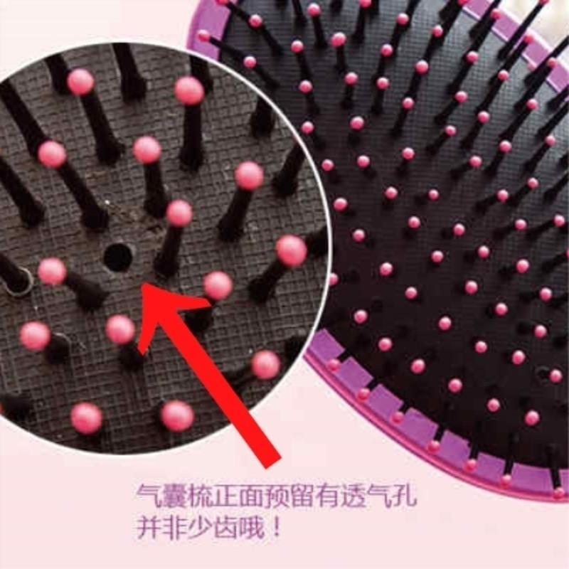 [3件套]三件套家用梳气囊按摩梳子直发梳子烫发梳美发梳排骨梳 黑色椭圆形一个