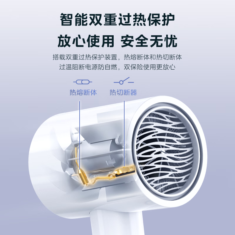 美的(Midea)1亿负离子电吹风 护发吹风机 大功率吹风筒 1800W 节日生日礼物高清大图