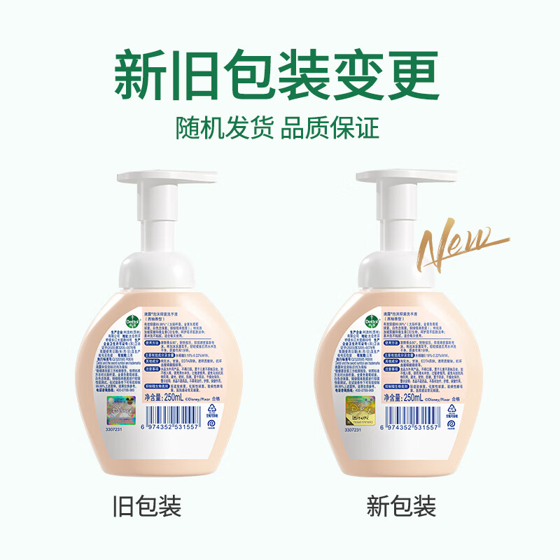 滴露(Dettol)泡沫洗手液 草莓熊西柚型250ml 99.99%抑菌杀菌消毒泡泡儿童高清大图