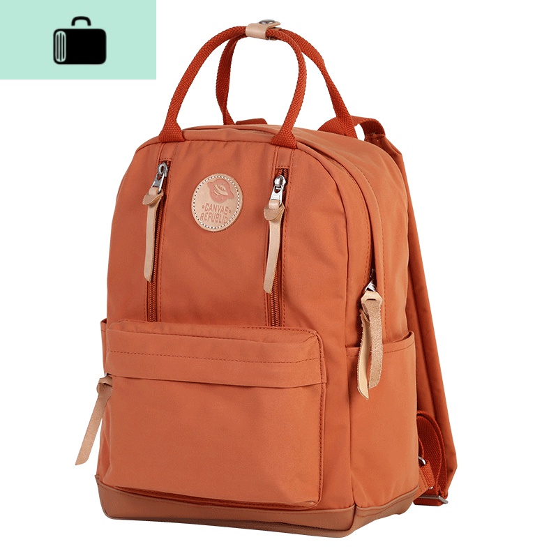 2020新款帆布共和国双肩包女背包简约时尚百搭韩版大容量学生书包NEWLAKE高清大图