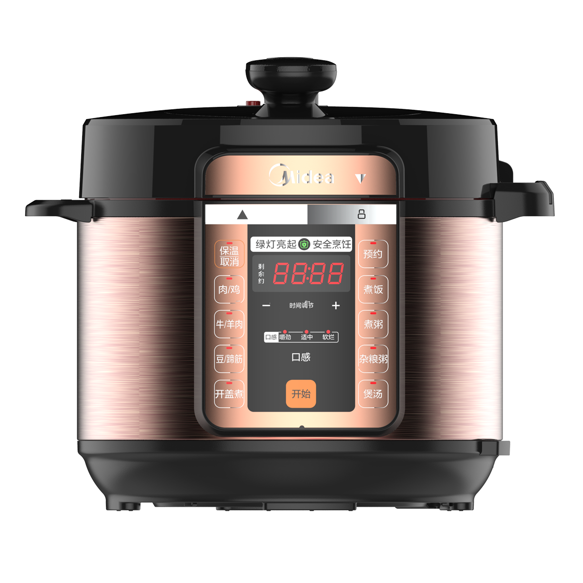 美的电压力锅家用蒸煮煲汤大容量多功能定时预约高压电饭煲电饭锅 MY-CS6018P