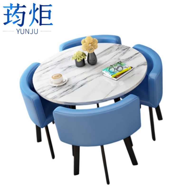 荺炬小圆桌一桌4椅70cm套高清大图