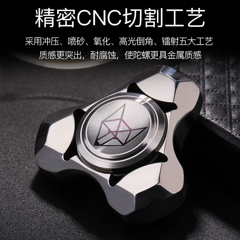 克雷格(KELEIGE) 指尖陀螺手指陀螺轴承edc指间三叶创意减压玩具减压玩具解压泄密者同款 钢本色-