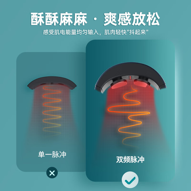飞利浦颈椎按摩器颈部按摩仪双频脉冲肩颈按摩仪颈肩按摩仪生日男女生朋友父母长辈节日高端礼物高清大图