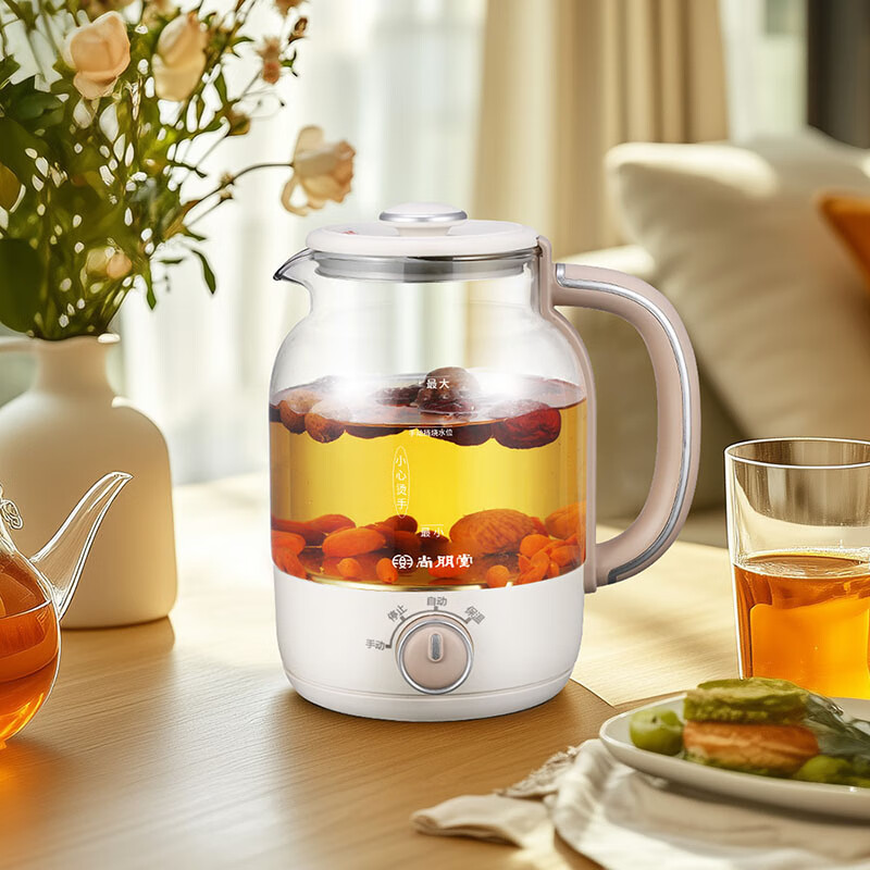尚朋堂 煮茶器喷淋式1.5L家用办公室养生花茶烧水壶 SPT-YS1580-E319 星梦白高清大图