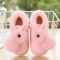棉鞋女冬包跟防滑保暖居家厚底可爱亲子毛绒男童卡通拖鞋月子鞋 粉色兔子 24-25[内长15cm]