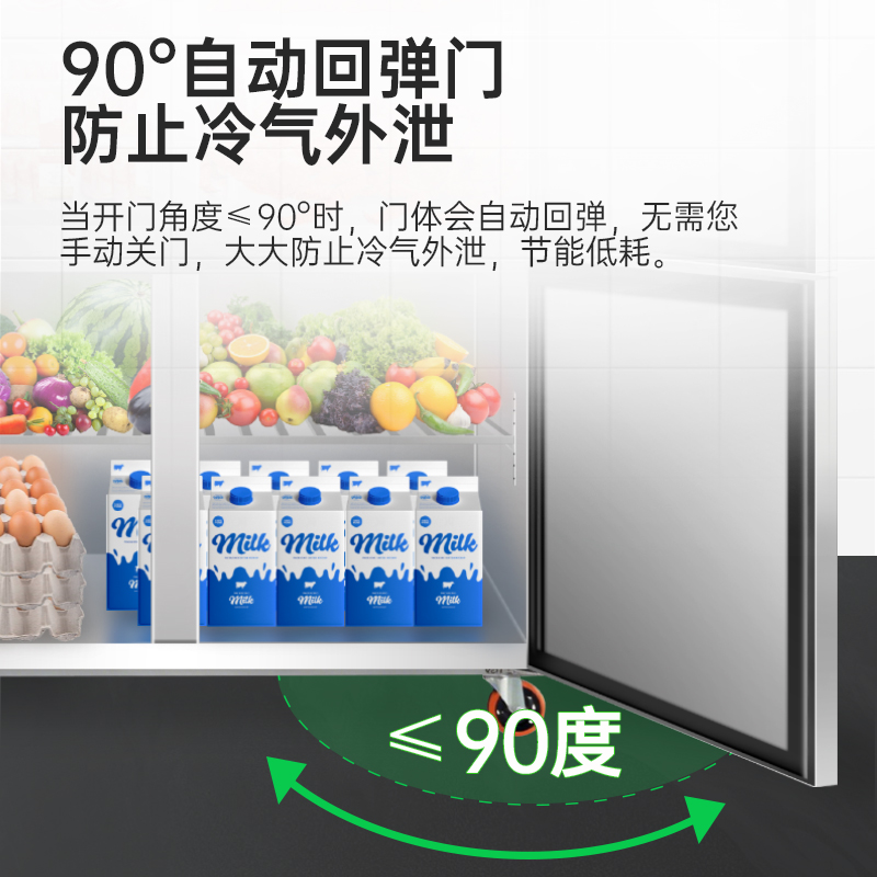 意黛斯 四门冰箱商用保鲜柜冷藏冷冻双温立式电冰箱 饭店厨房食堂四开门冰柜 850L大容量不锈钢冷柜YDS-850AC4S高清大图
