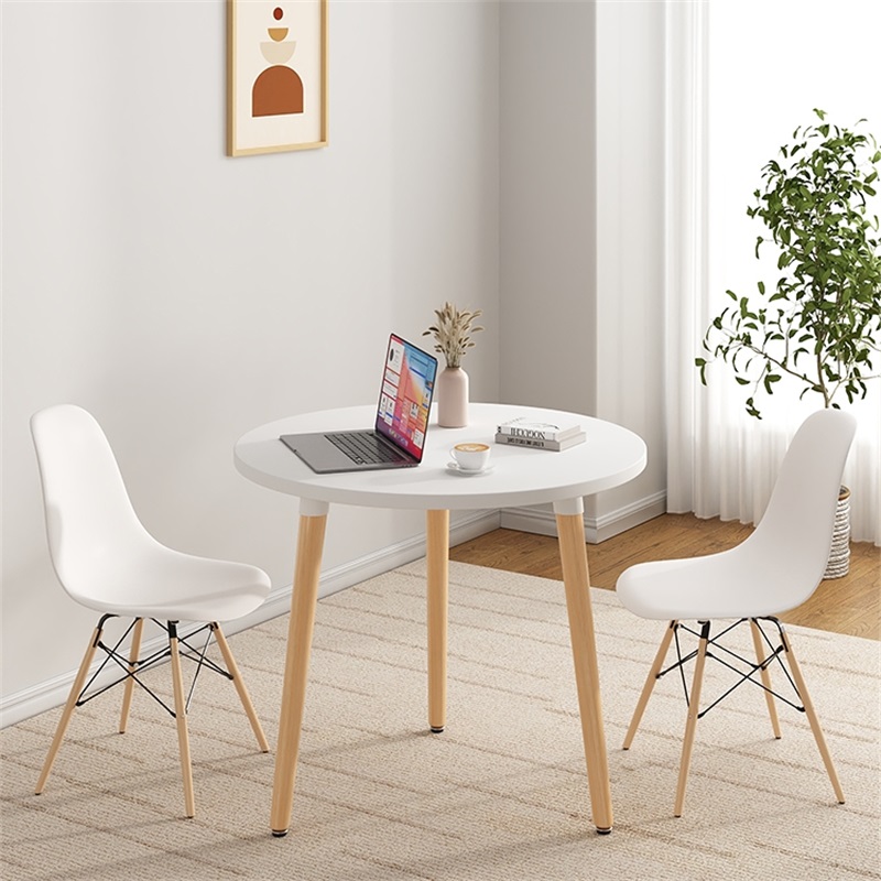 易企采 接待洽谈桌椅组合 60CM圆桌配两椅 单位:套