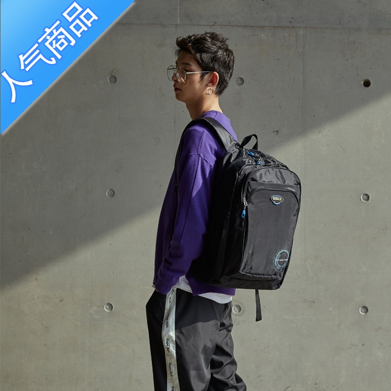 封后卡拉双肩包初中生高中生书包中学生男女大容量休闲运动旅行包旅行包男女高清大图