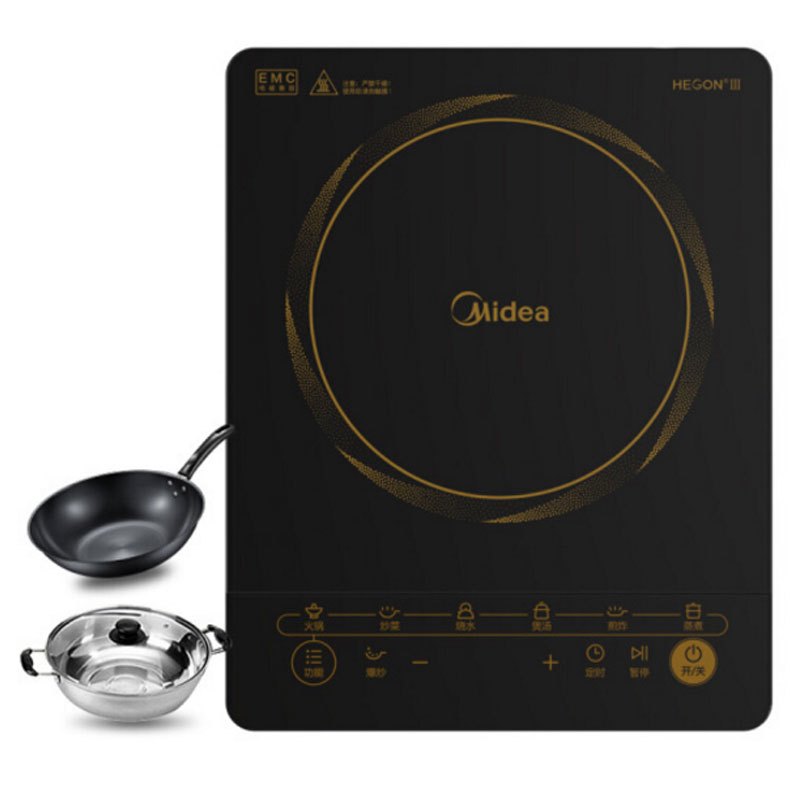 美的(Midea)多功能触摸电磁炉 家用电炒锅正品 C21-HT2117HM