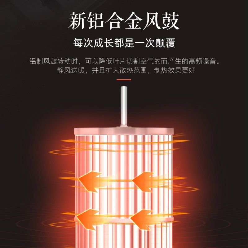艾美特(AIRMATE)家用立式摇头暖风机节能取暖器电暖器电暖风 2800W[即开即热]机械款WP28-X8高清大图