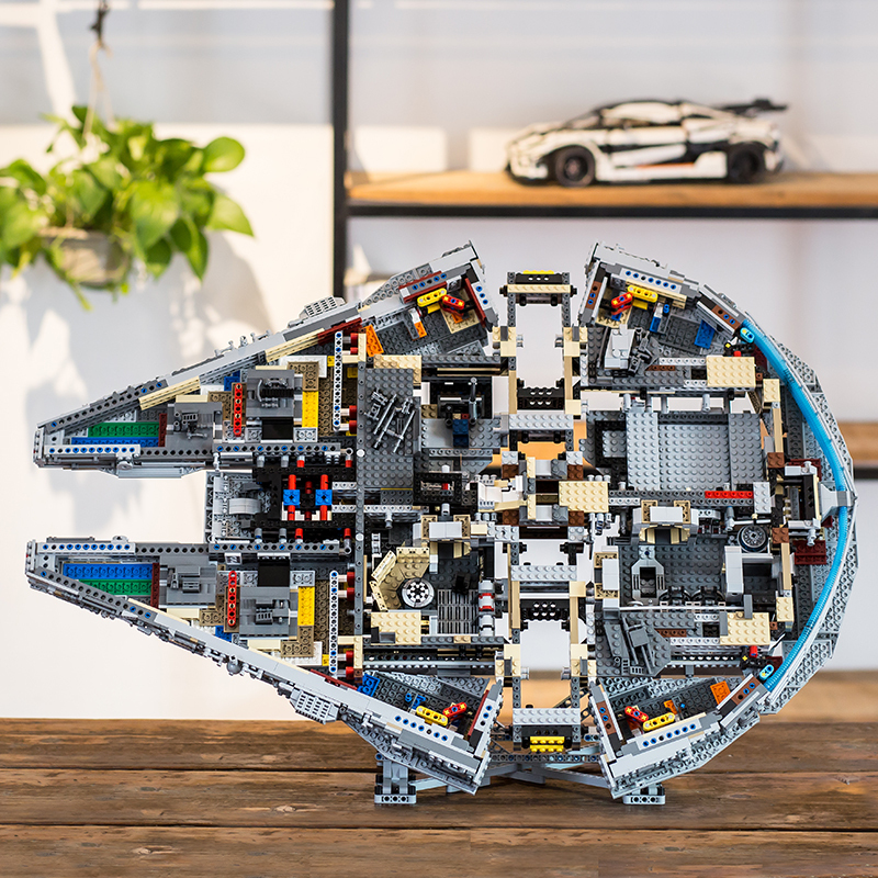 兼容乐高星球大战8499豪华版千年隼号帝国歼星舰男孩拼装积木奴隶一号