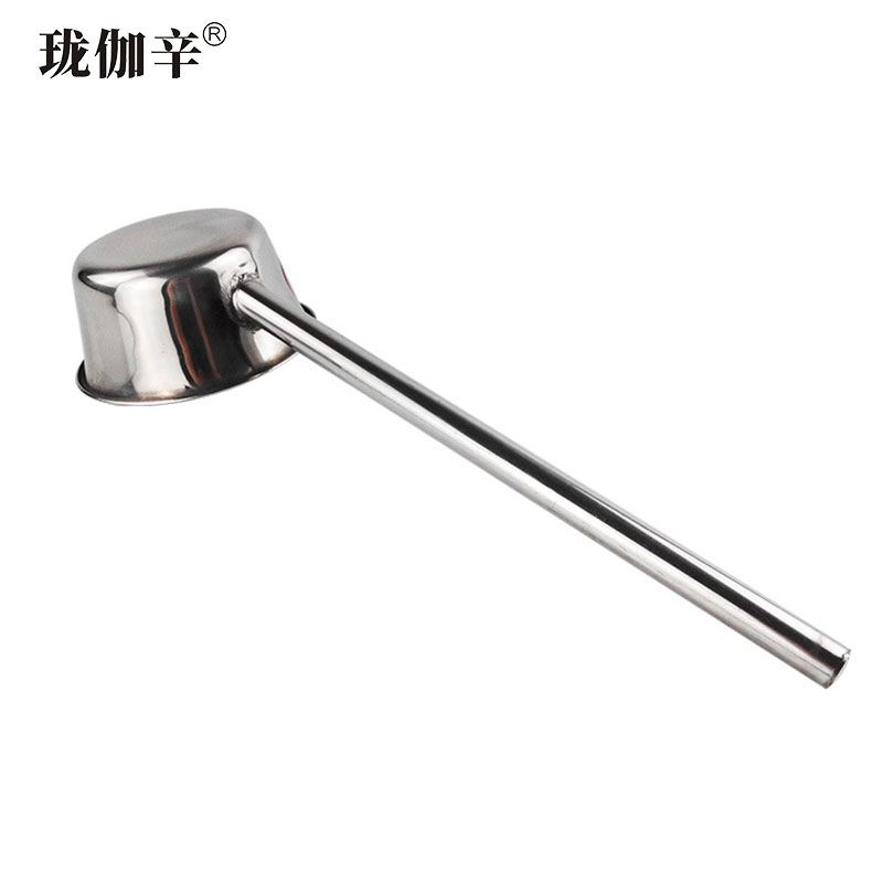 珑伽辛 不锈钢水瓢 食堂打粥大汤勺 18*45cm/个高清大图