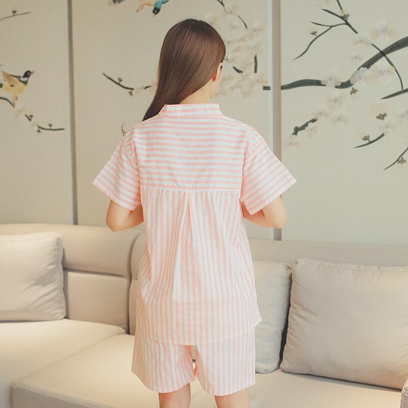 夏季睡衣韩版汗蒸服棉男女情侣款棉汉浴服桑拿服安然纳米粉红色26素色